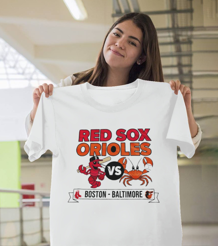 Red Sox Orioles Shrimp Vs Crab Boston Baltimore T-Shirt