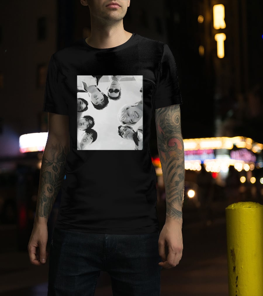 BTS Arirang World Tour Kpop 2026 Group Photo Black And White Aesthetic T-Shirt