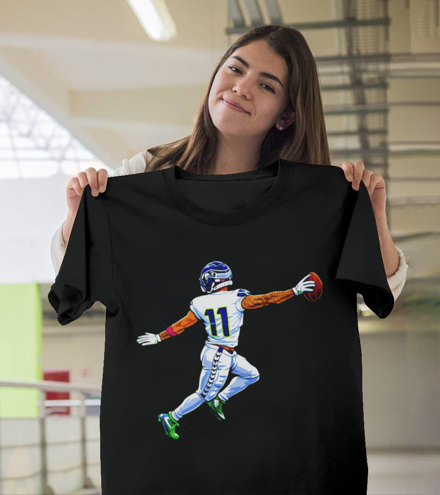 Jaxon Smith Njigba Seahawks Touchdown Celebration Number 11 Football Play T-Shirt