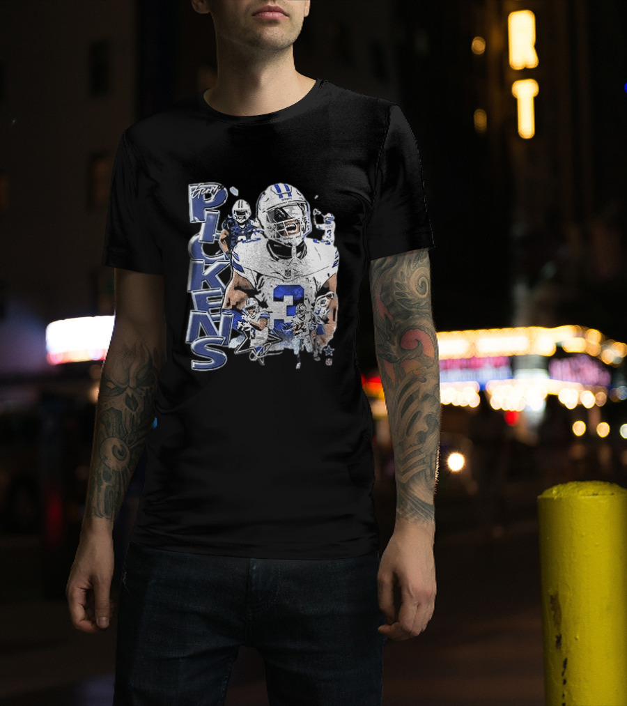 Dallas Cowboys George Pickens Player 3 Star Fans Collection T-Shirt