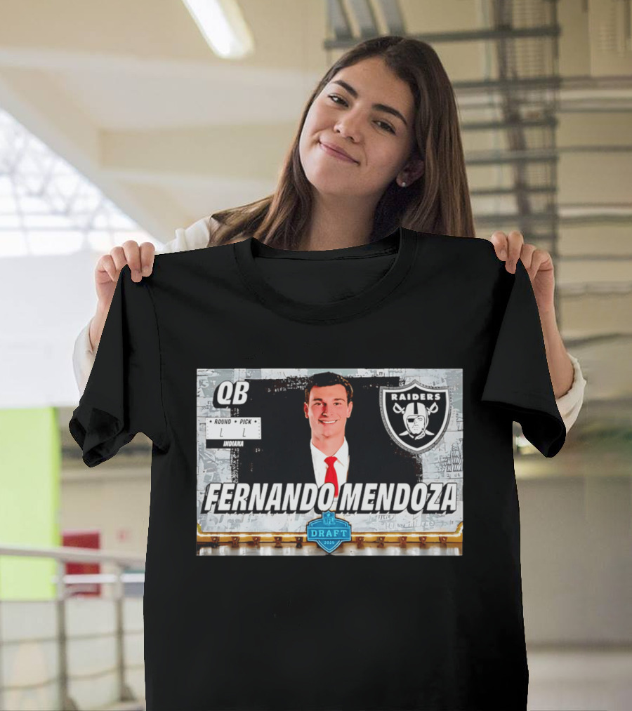 Las Vegas Raiders NFL Draft 2025 QB Fernando Mendoza T-Shirt