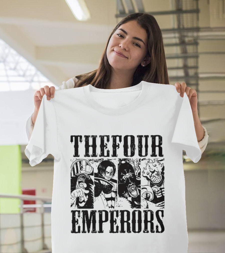 One Piece The Four Emperors Black Depiction T-Shirt