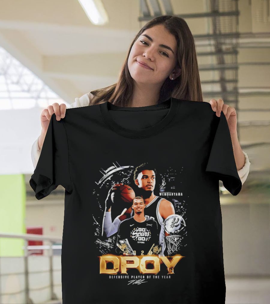 Victor Wembanyama San Antonio Spurs Defensive Player Of The Year 2026 DPOY T-Shirt