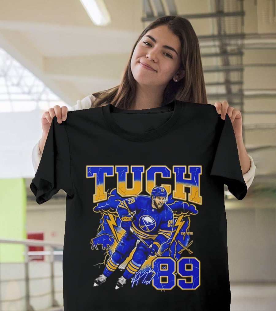 Tuch Buffalo Sabres 89 Hockey Est. 1970 T-Shirt