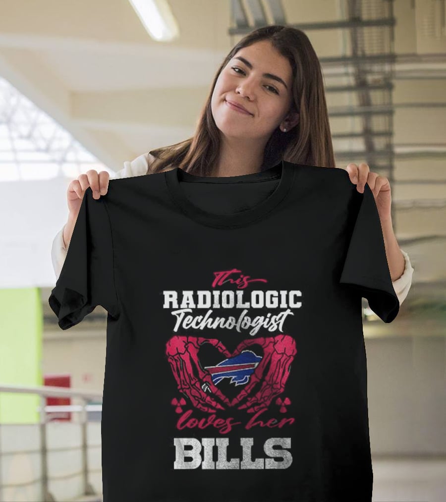 Buffalo Bills Radiologic Technologist Loves Heart Skeleton T-Shirt