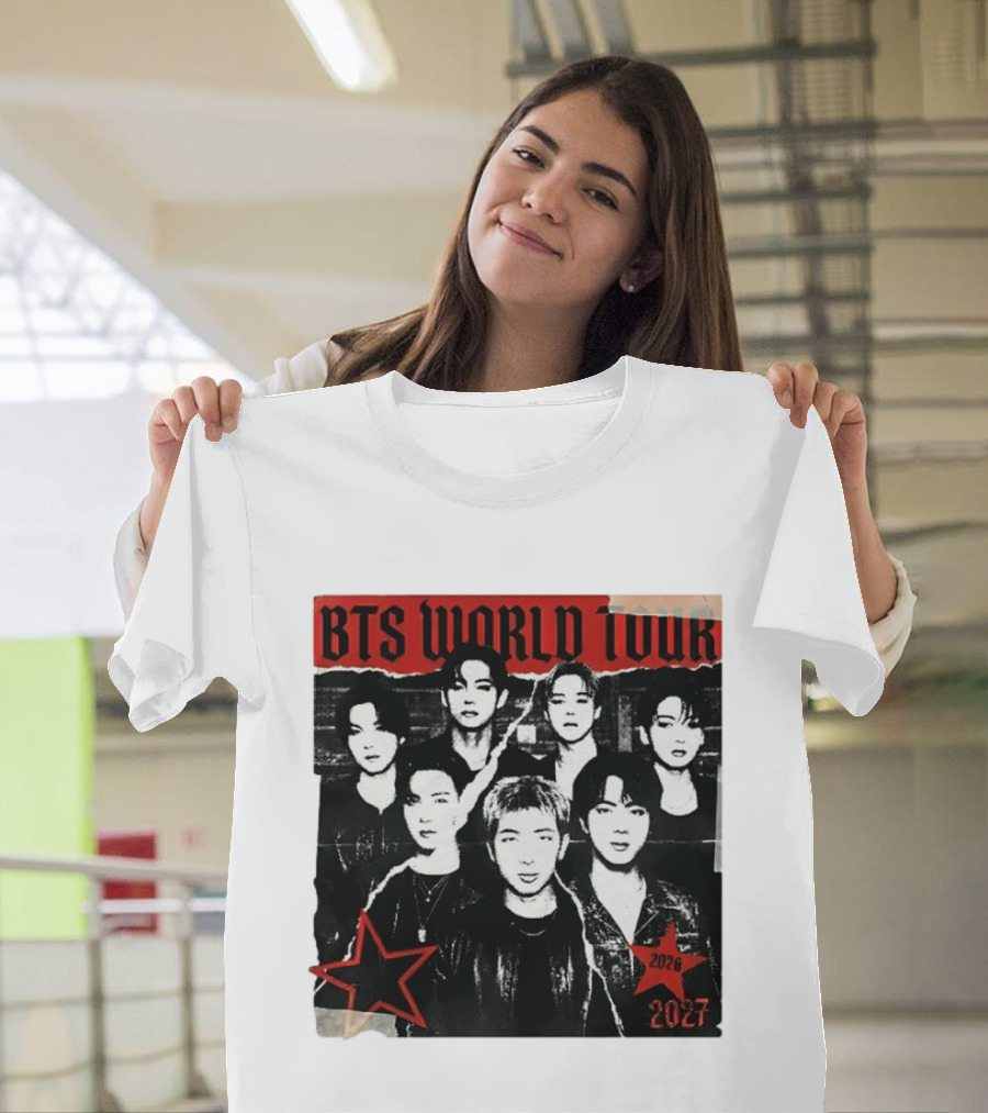 BTS World Tour 2026 2027 Arirang Concert Bangtan Sonyeondan Tour T-Shirt