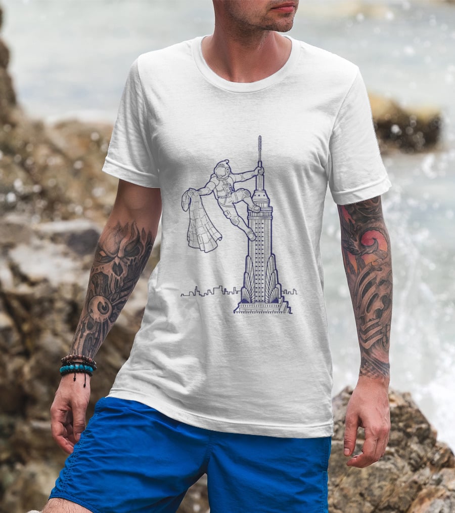 HRBP Spaceman Scaling NYC Building T-Shirt