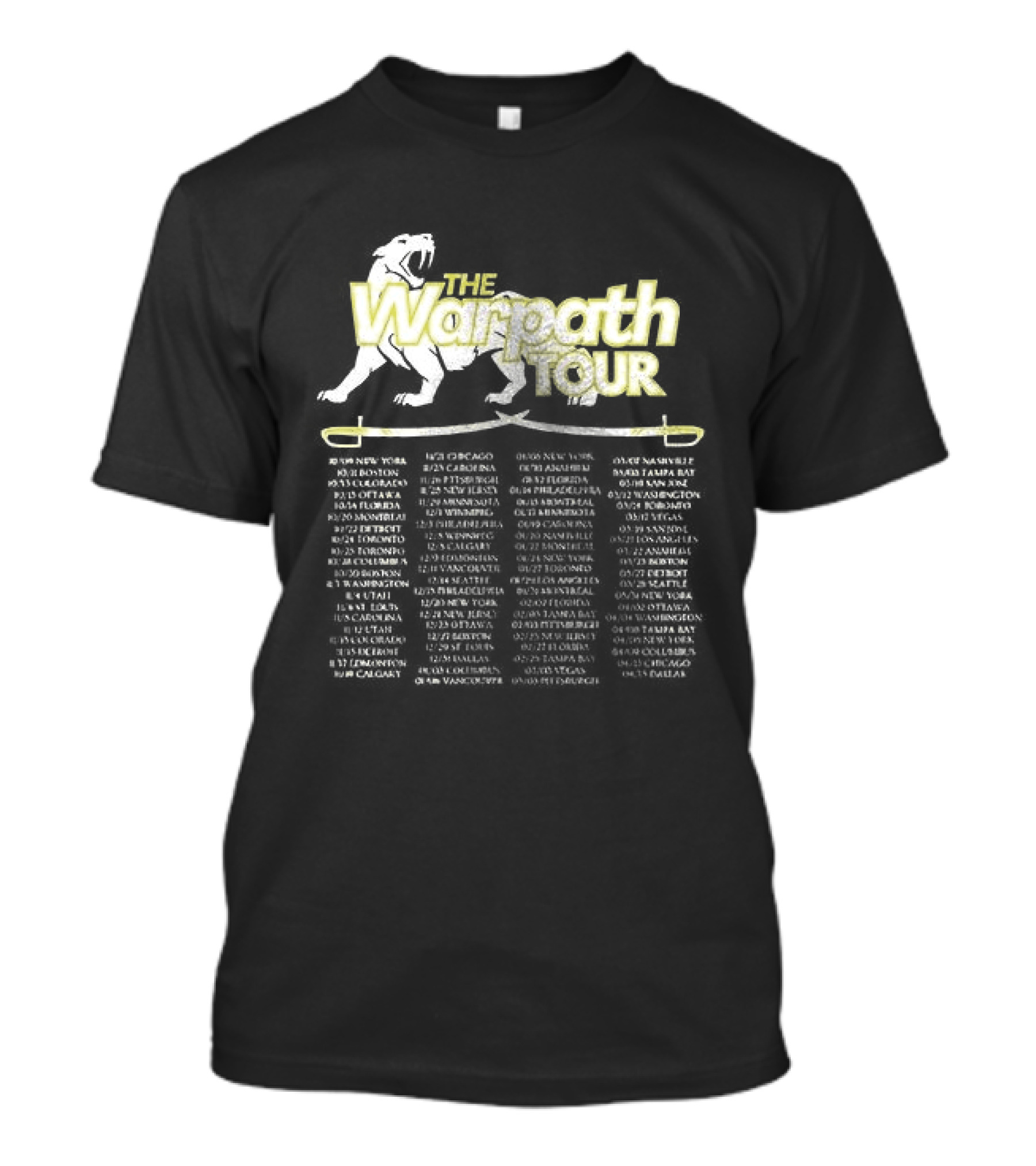 Warpath Tour Dates Schedule And Locations T-Shirt