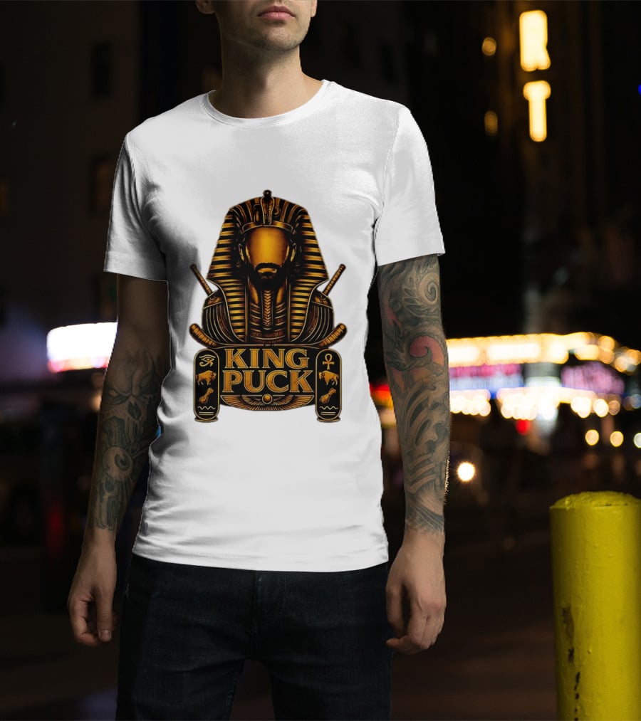 King Puck Pharaoh Buffalo Sabres Egyptian Hockey T-Shirt