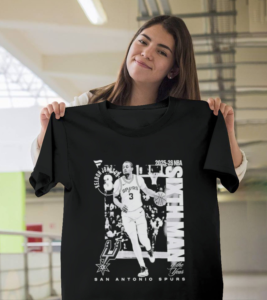 Keldon Johnson 2025 26 Sixth Man San Antonio Spurs NBA Legacy T-Shirt