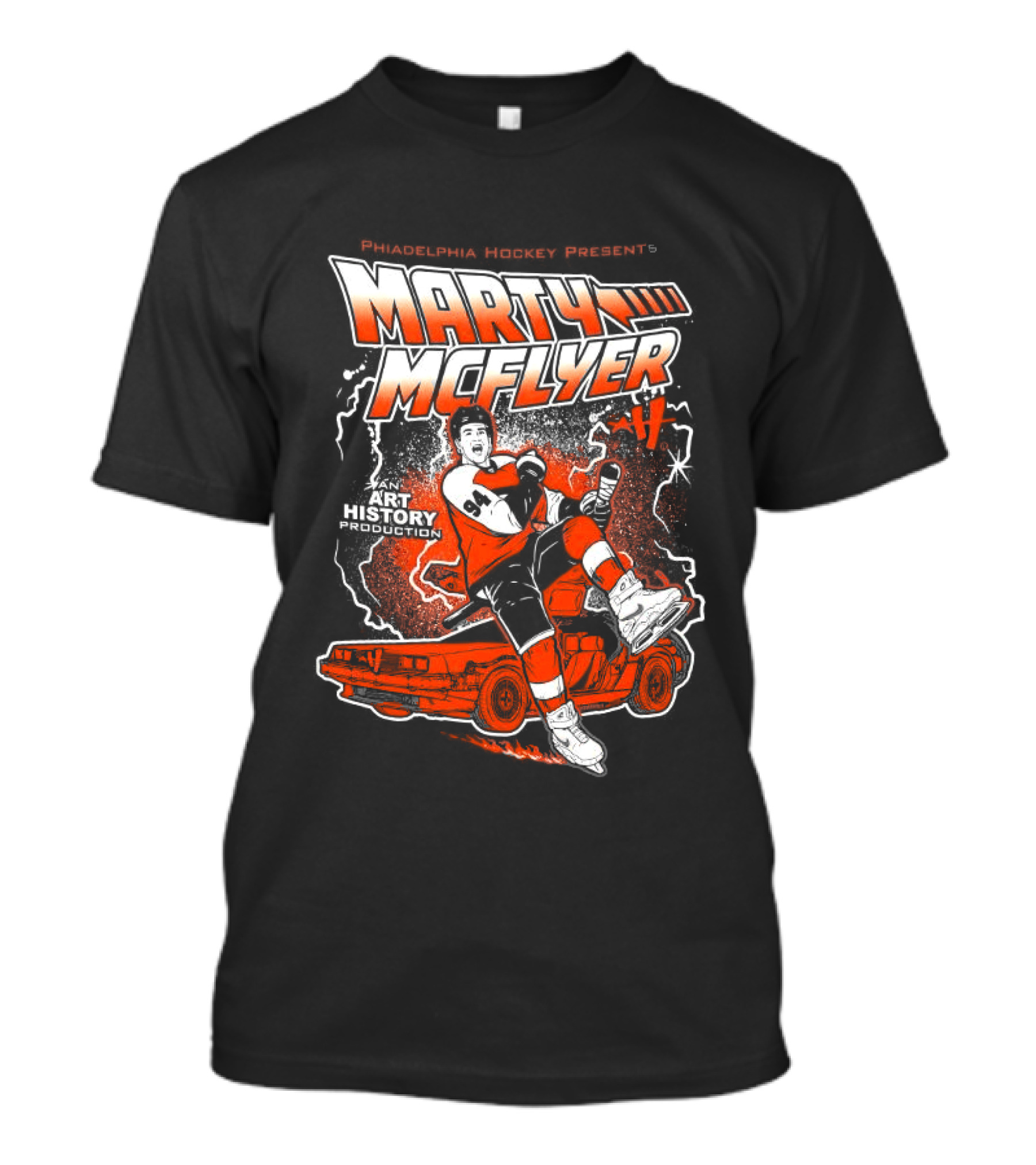 <strong>Philadelphia Flyers Marty McFlyer NHL Back To The Future Parody</strong> T-Shirt