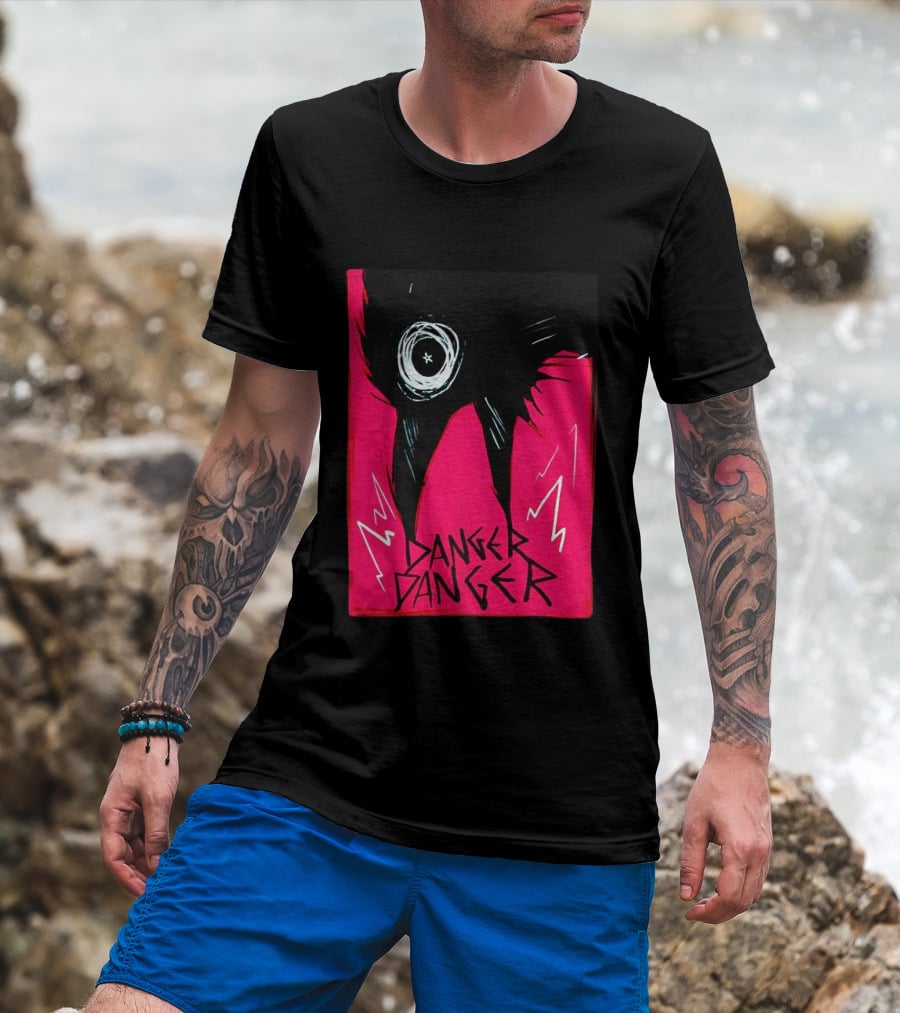Danger Danger Eerie Eye Dark Pink Lightning T-Shirt