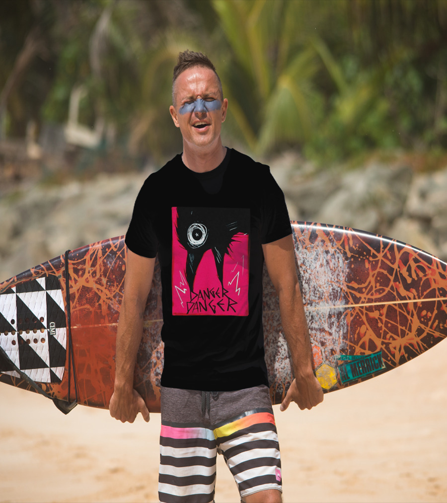 Danger Danger Eerie Eye Dark Pink Lightning T-Shirt