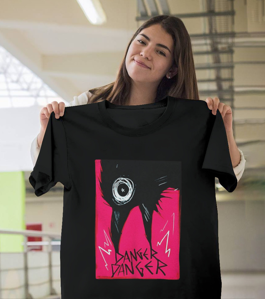 Danger Danger Eerie Eye Dark Pink Lightning T-Shirt