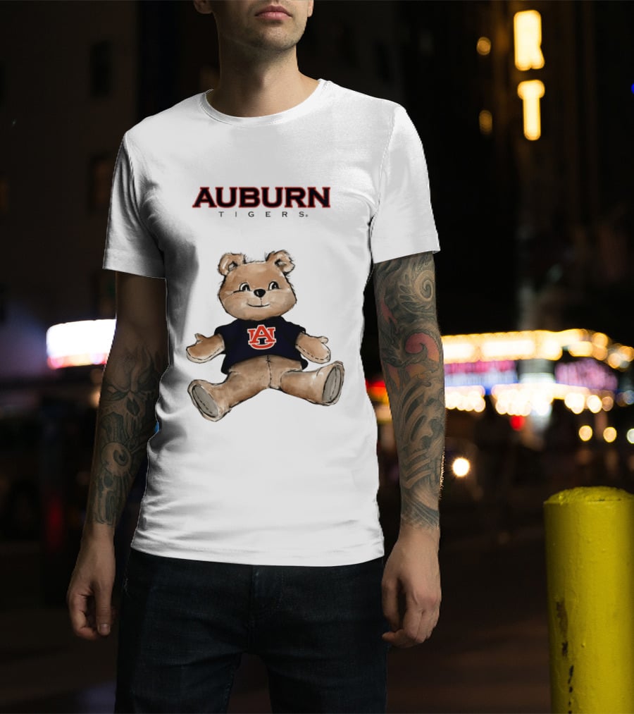 Auburn Tigers Teddy Bear AU Classic Cartoon T-Shirt