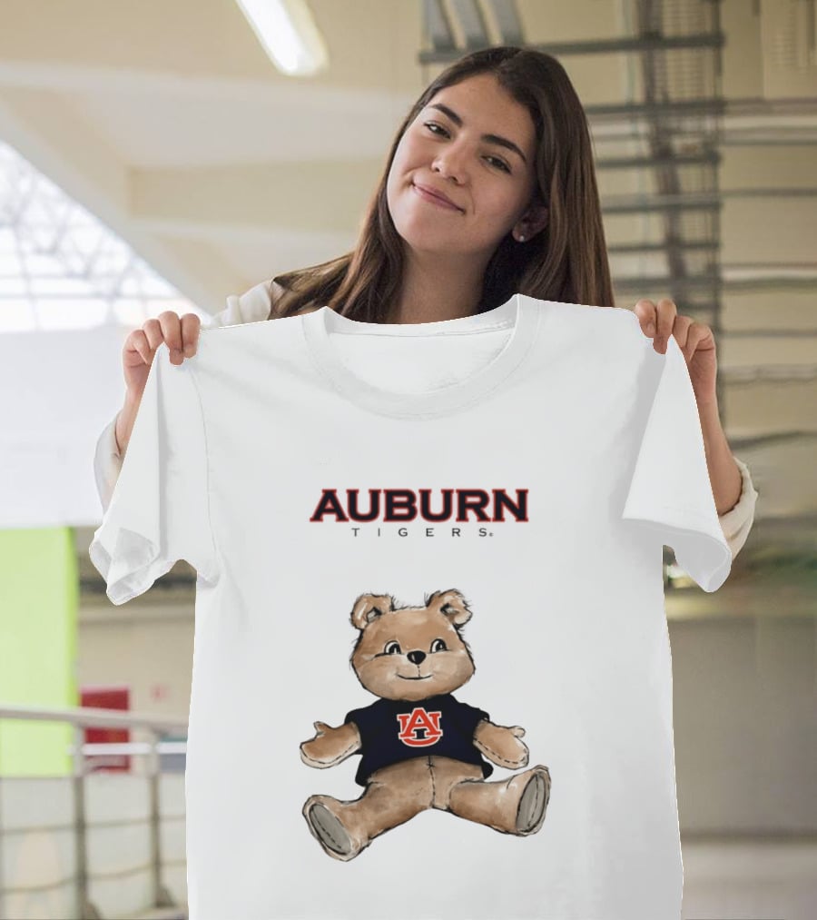 Auburn Tigers Teddy Bear AU Classic Cartoon T-Shirt