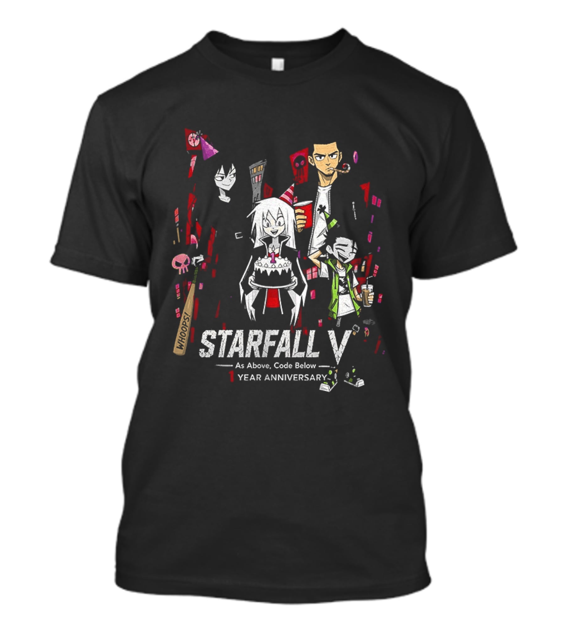 STARFALL V As Above Code Below 1 Year Anniversary Celebration T-Shirt