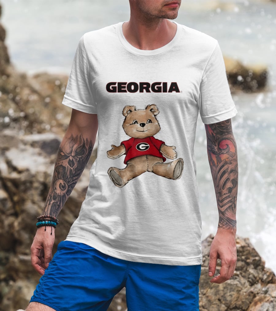 Georgia Bulldogs Teddy Bear With G Logo Classic Cartoon T-Shirt