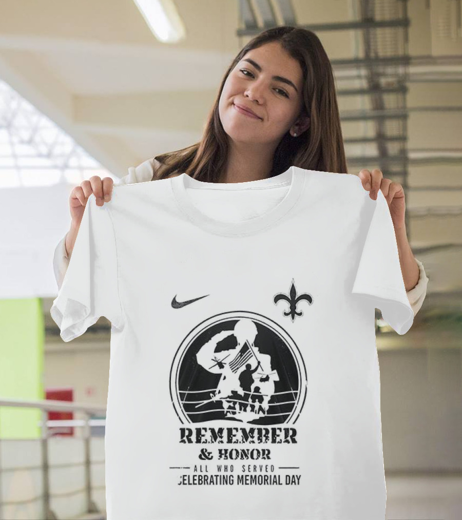New Orleans Saints Nike Remember And Honor We Owe Them All Memorial Day T-Shirt