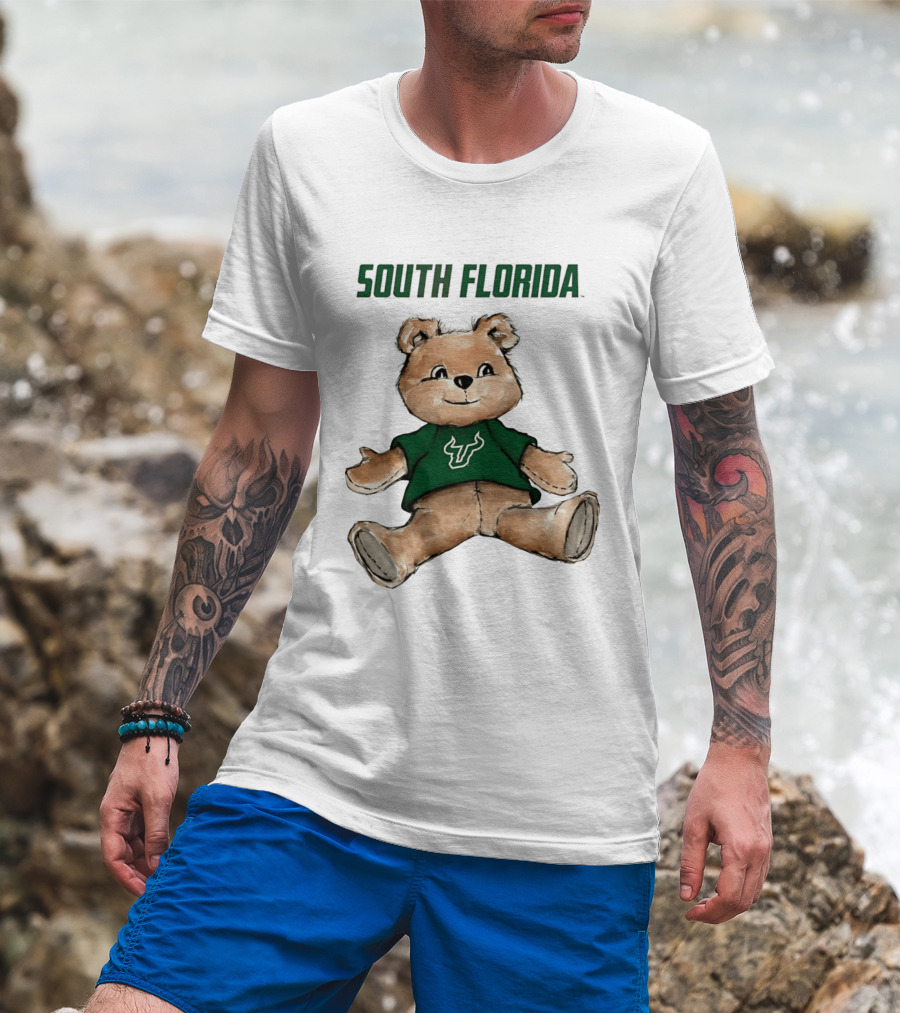South Florida Bulls Teddy Bear Cartoon T-Shirt