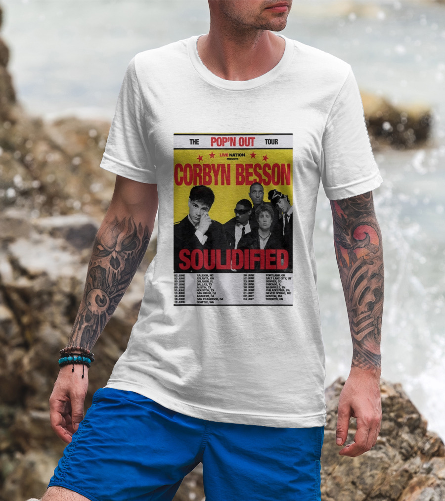 Live Nation Presents Corbyn Besson The Pop'n Out Tour 2026 Soulidified T-Shirt