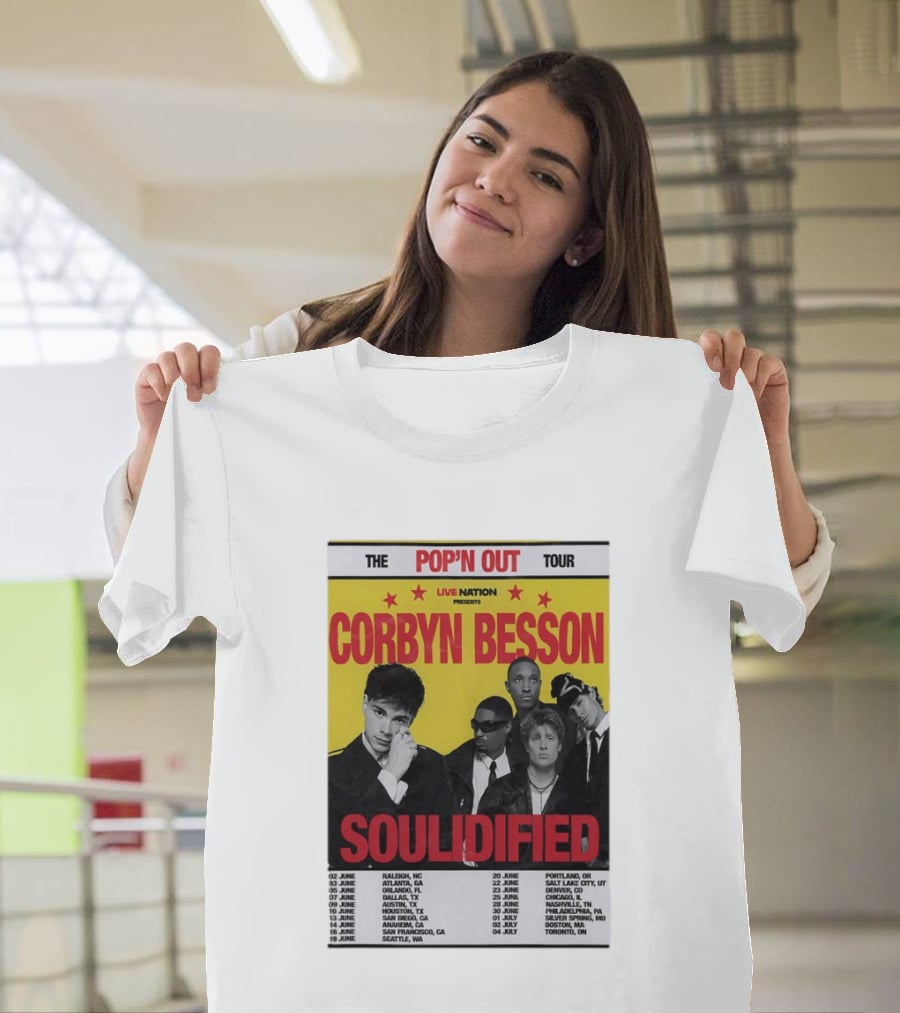 Live Nation Presents Corbyn Besson The Pop'n Out Tour 2026 Soulidified T-Shirt