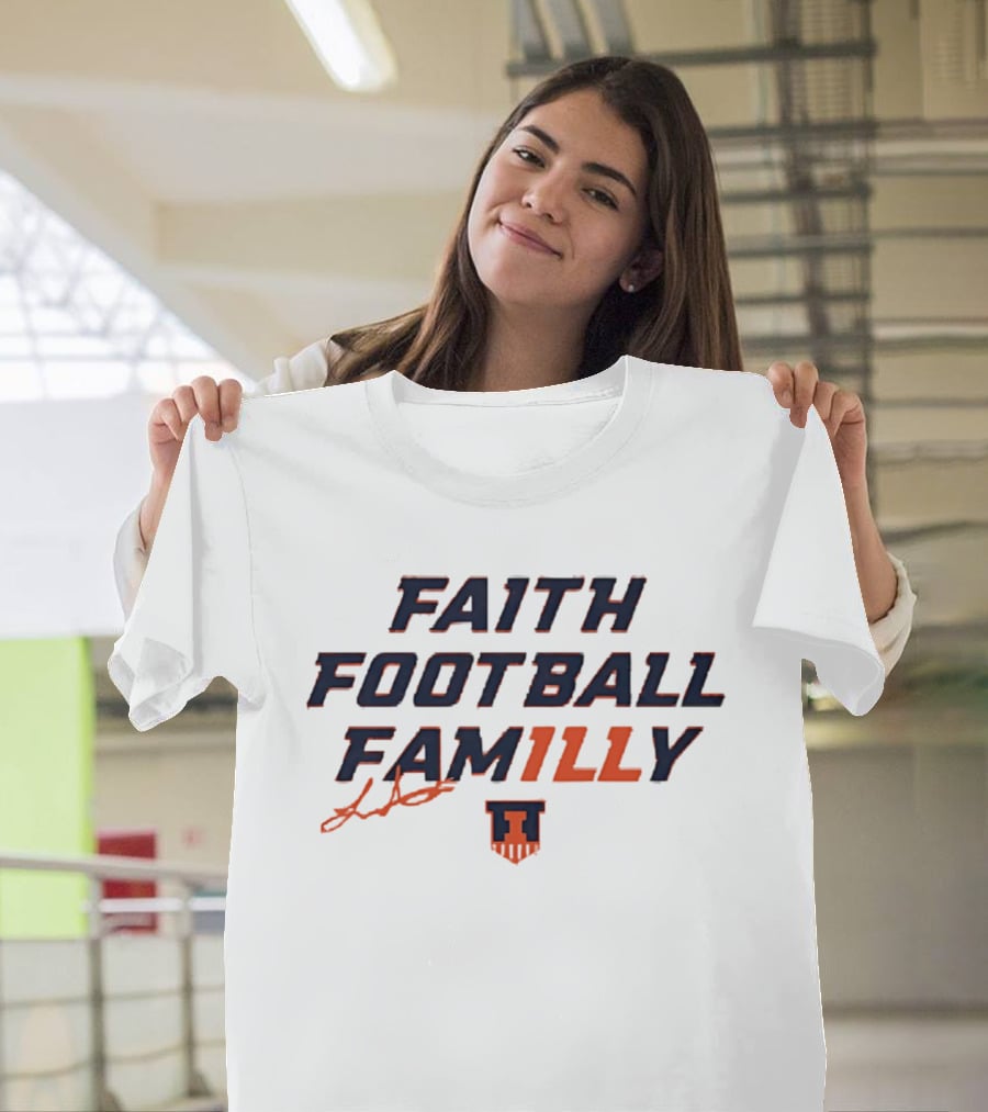 Faith Football FamILLy Luke Altmyer Illinois Fighting Illini T-Shirt