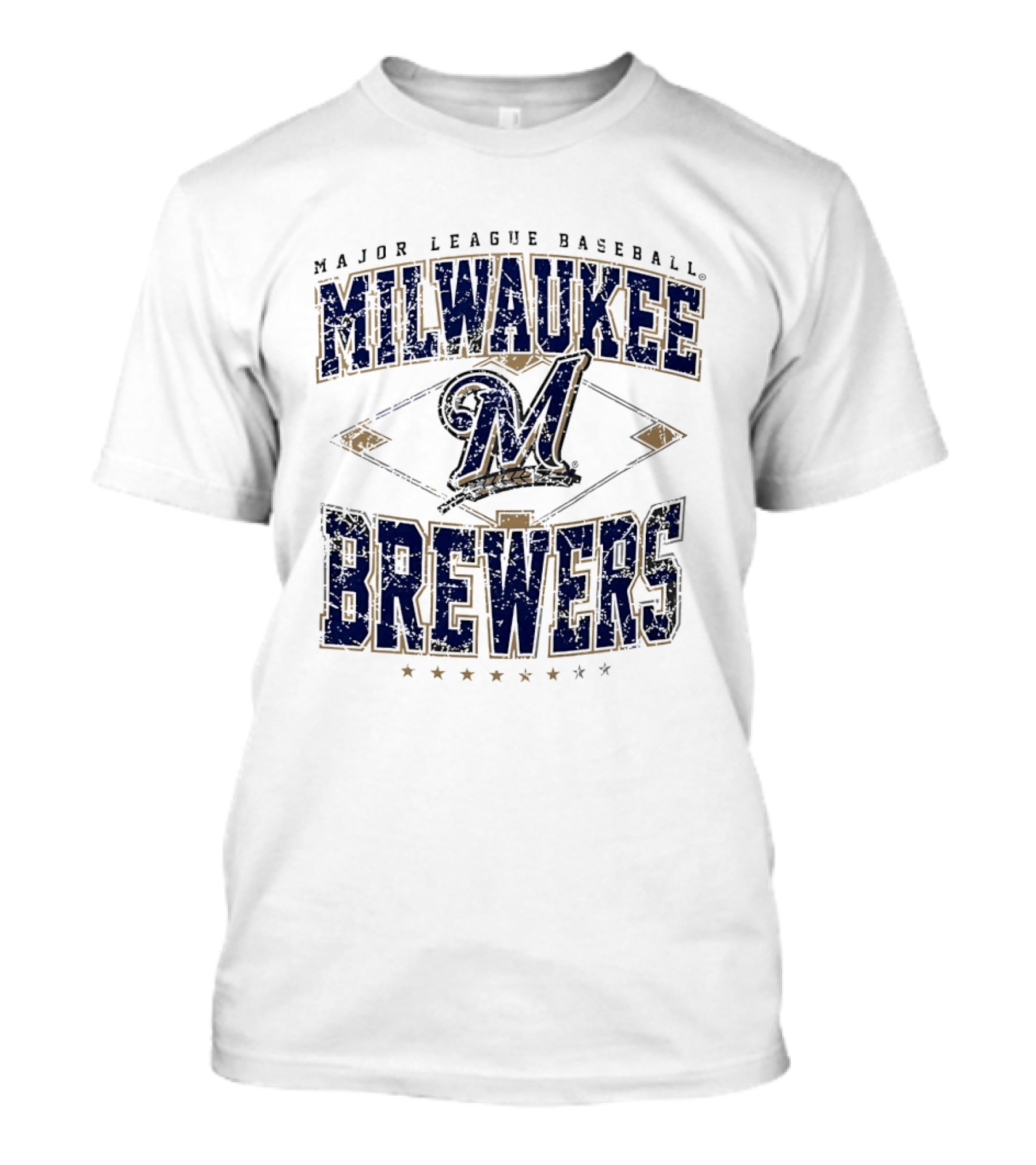 Milwaukee Brewers Major League Baseball Cooperstown M Diamond T-Shirt
