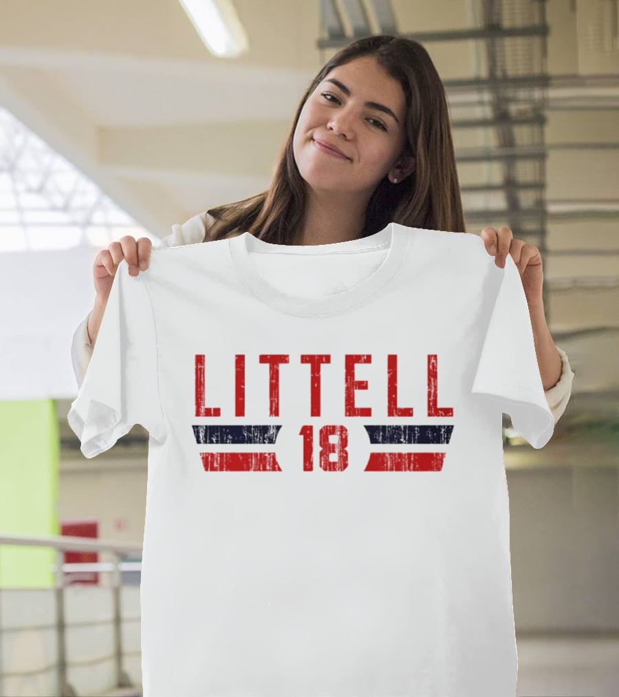 Littell 18 Washington Baseball Font T-Shirt