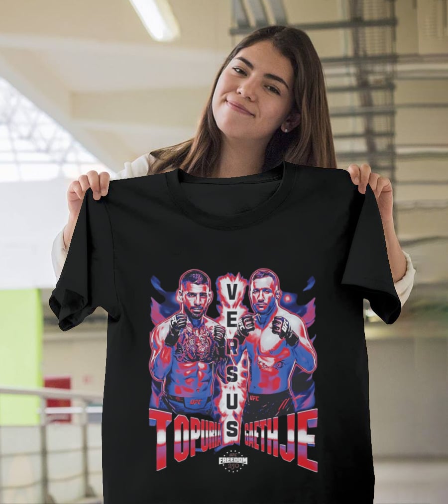 Ilia Topuria Versus Justin Gaethje UFC 250 Matchup T-Shirt