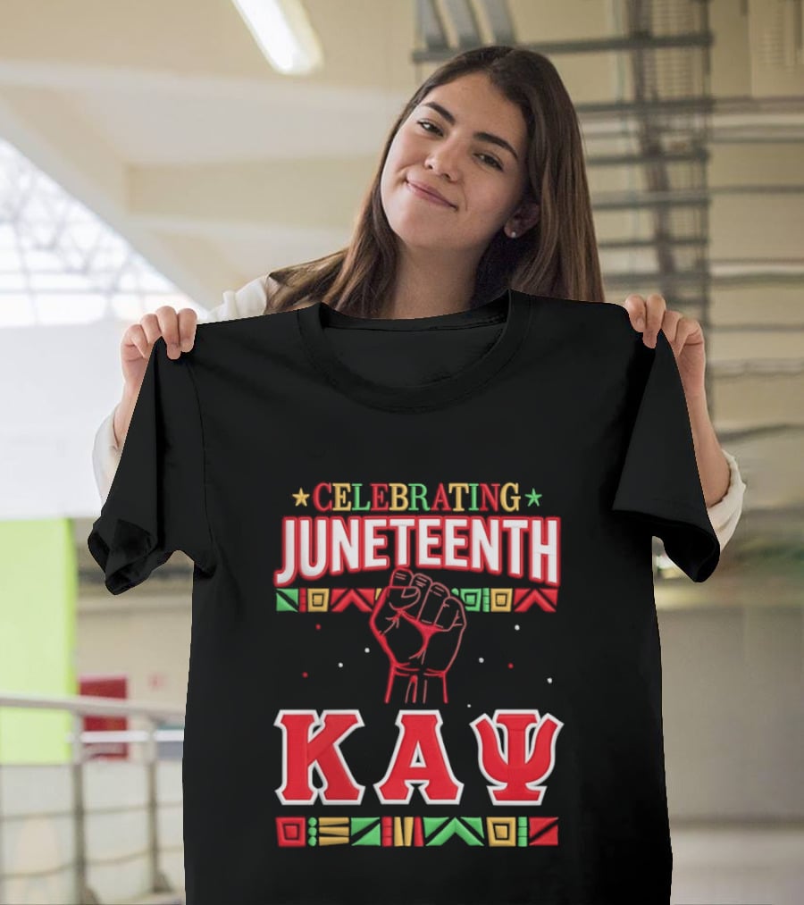 Celebrating Juneteenth Kay Fist Symbol African T-Shirt