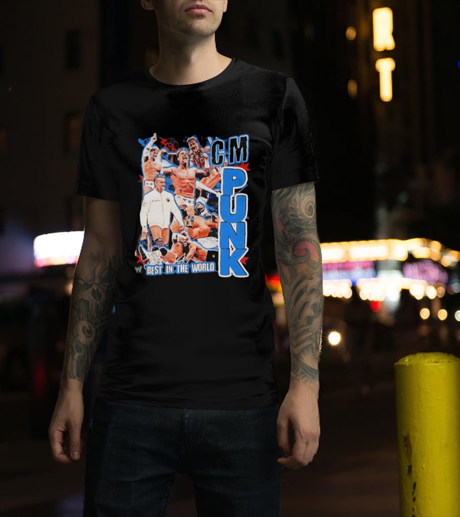 CM Punk Best In The World Pro Wrestling Collage CM Punk T-Shirt