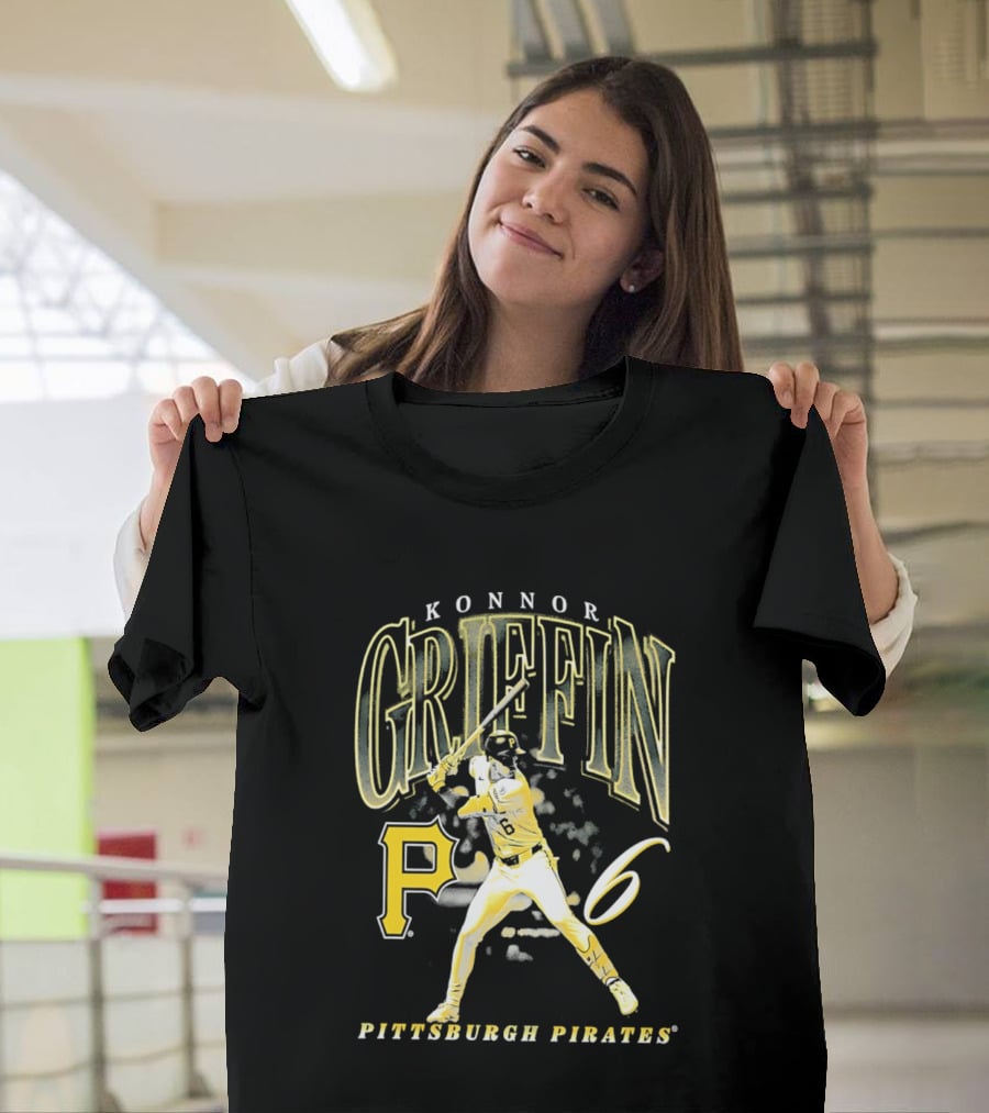 Konnor Griffin 6 Pittsburgh Pirates Baseball Swing Iconic P T-Shirt