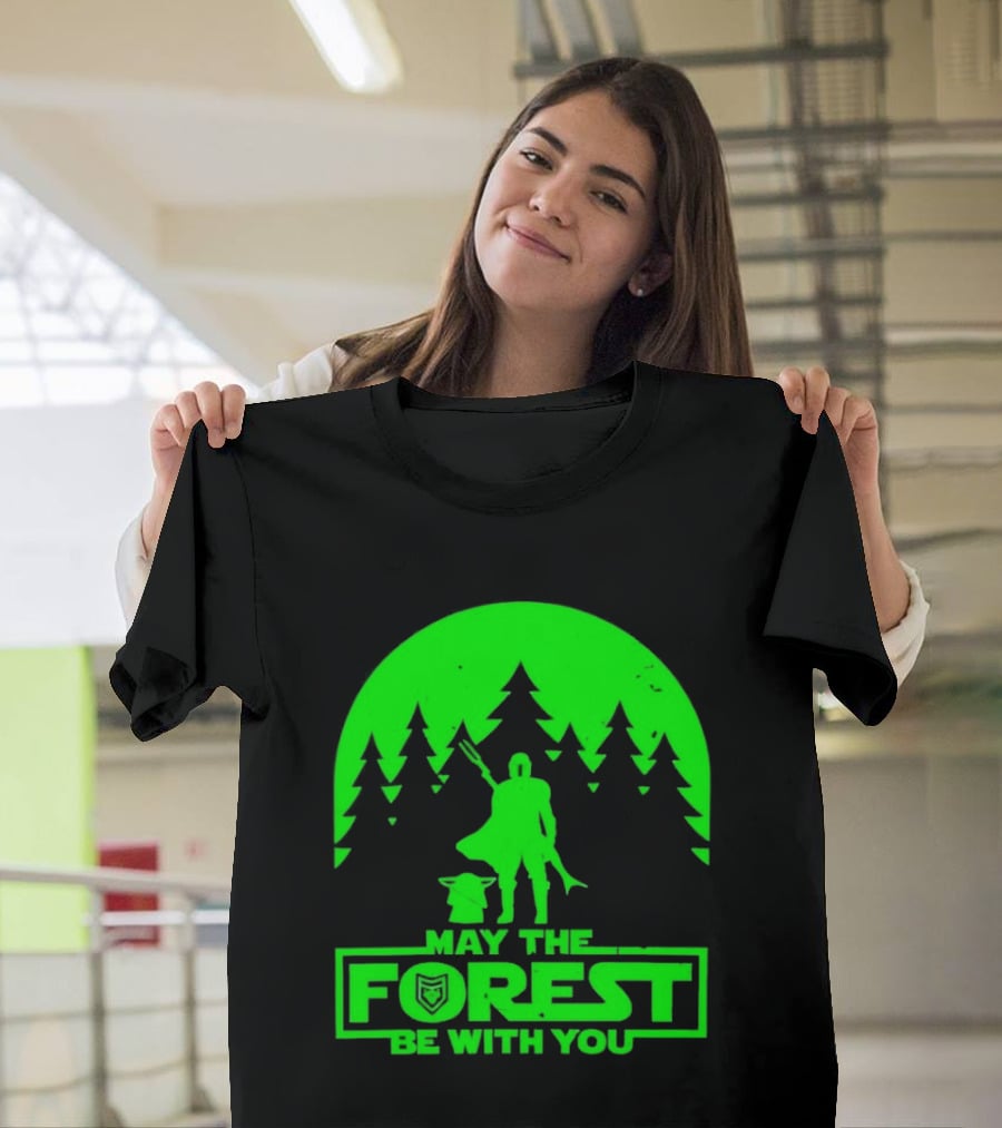 May The Forest Be With You Star Wars Trees And Characters T-Shirt