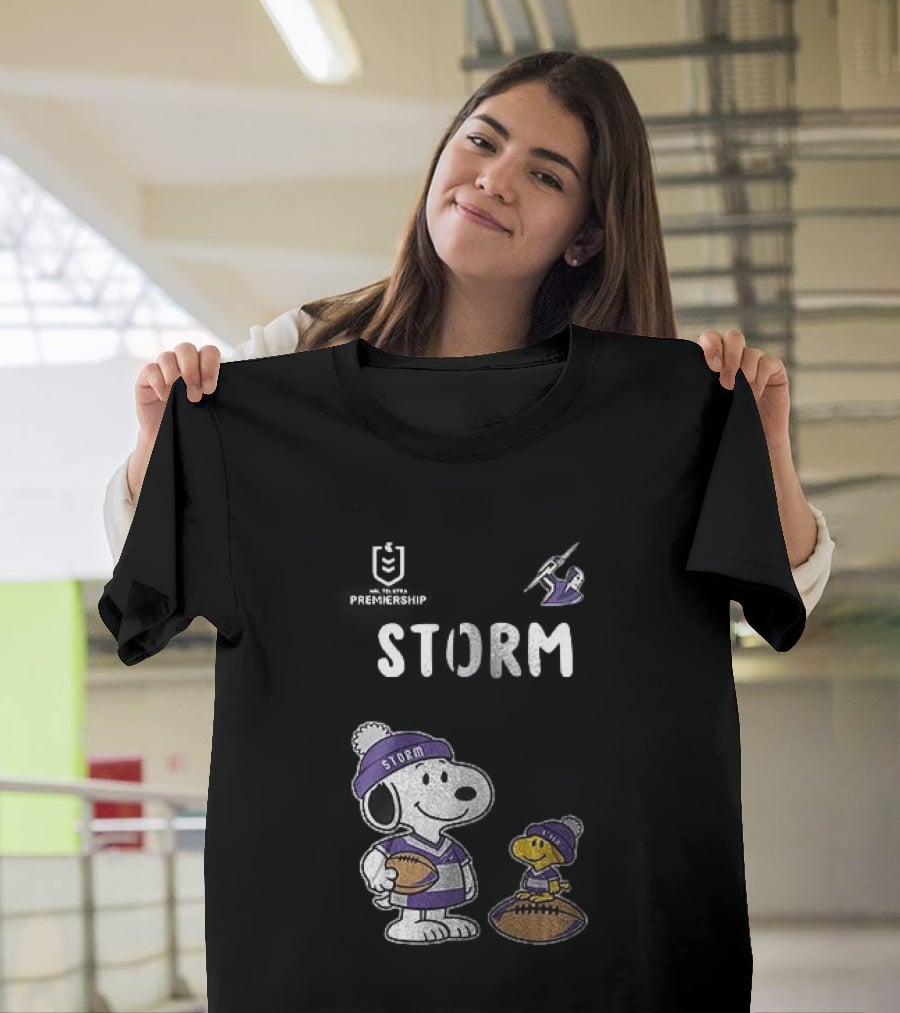 Melbourne Storm Peanuts Collaboration Snoopy Football Team Loyalty T-Shirt