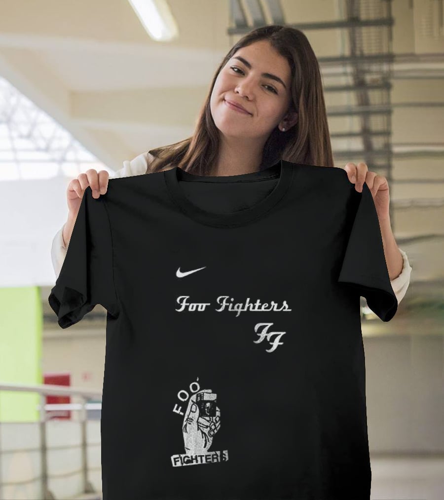 Foo Fighters Nike Do You Love Rock N Roll Skull Tattoo T-Shirt