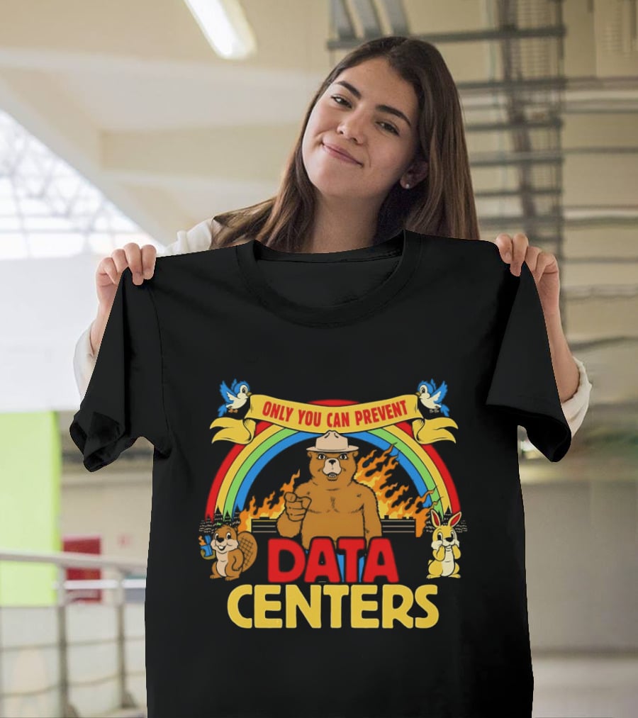 Smokey Bear Only You Can Prevent Rainbow Animals Data Centers T-Shirt