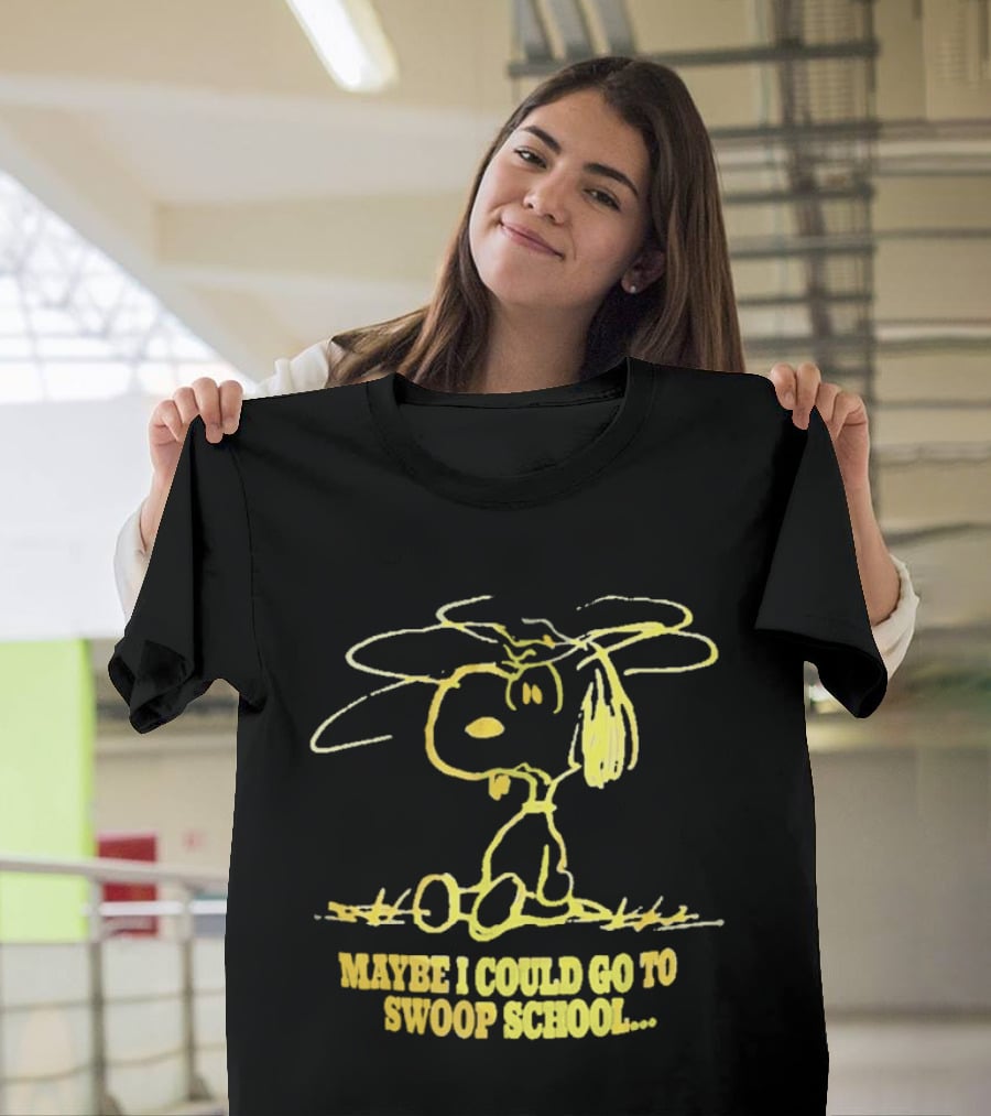 Snoopy Maybe I Could Go To Swoop School Peanuts Comic T-Shirt