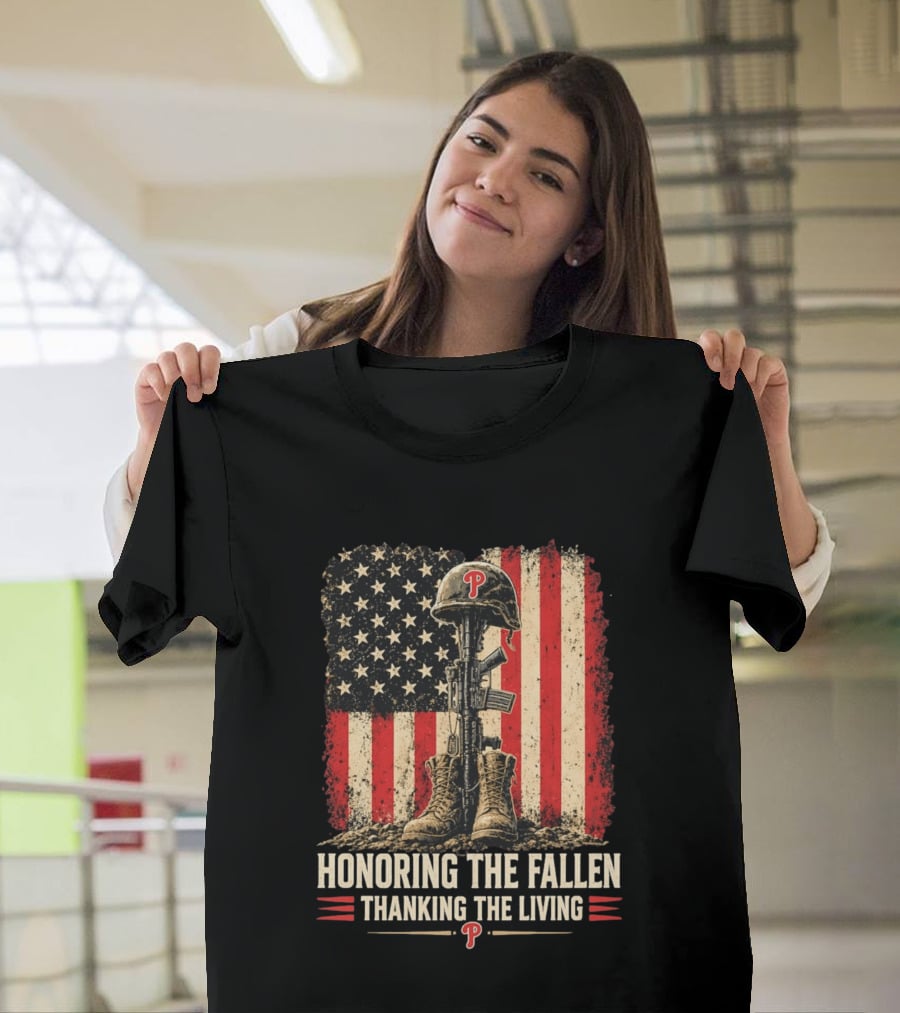 Philadelphia Phillies Honoring The Fallen Thanking The Living Armed Forces Day T-Shirt