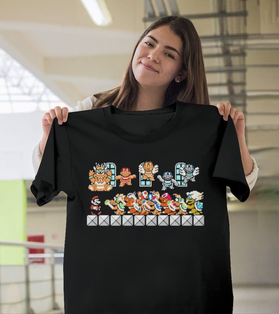 Super Mario 3 Koopalings Boss Battle Pixel T-Shirt
