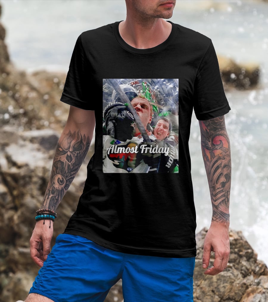 Almost Friday Hockey Hit Minnesota Wild Fan Celebration T-Shirt