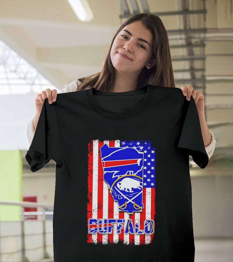 Buffalo Bills Sabres American Flag T-Shirt