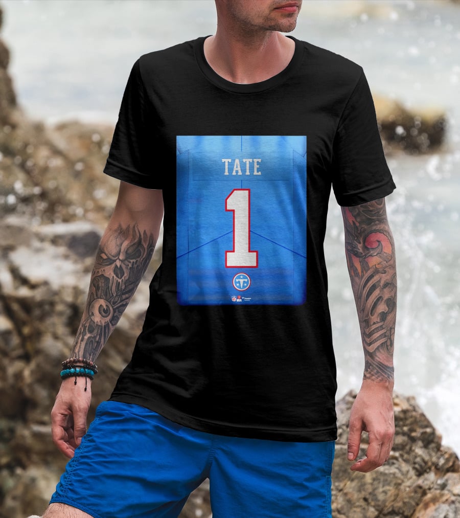 Carnell Tate 1 Jersey Tennessee Titans NFL 2026 Draft T-Shirt