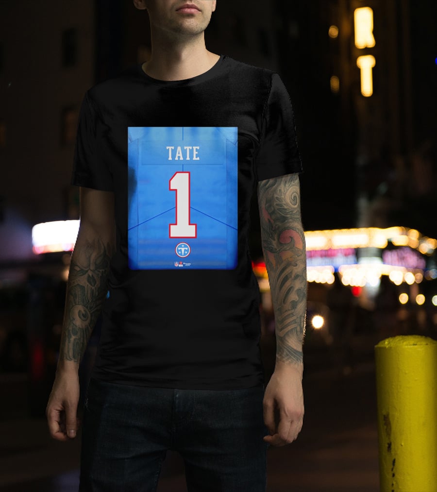 Carnell Tate 1 Jersey Tennessee Titans NFL 2026 Draft T-Shirt