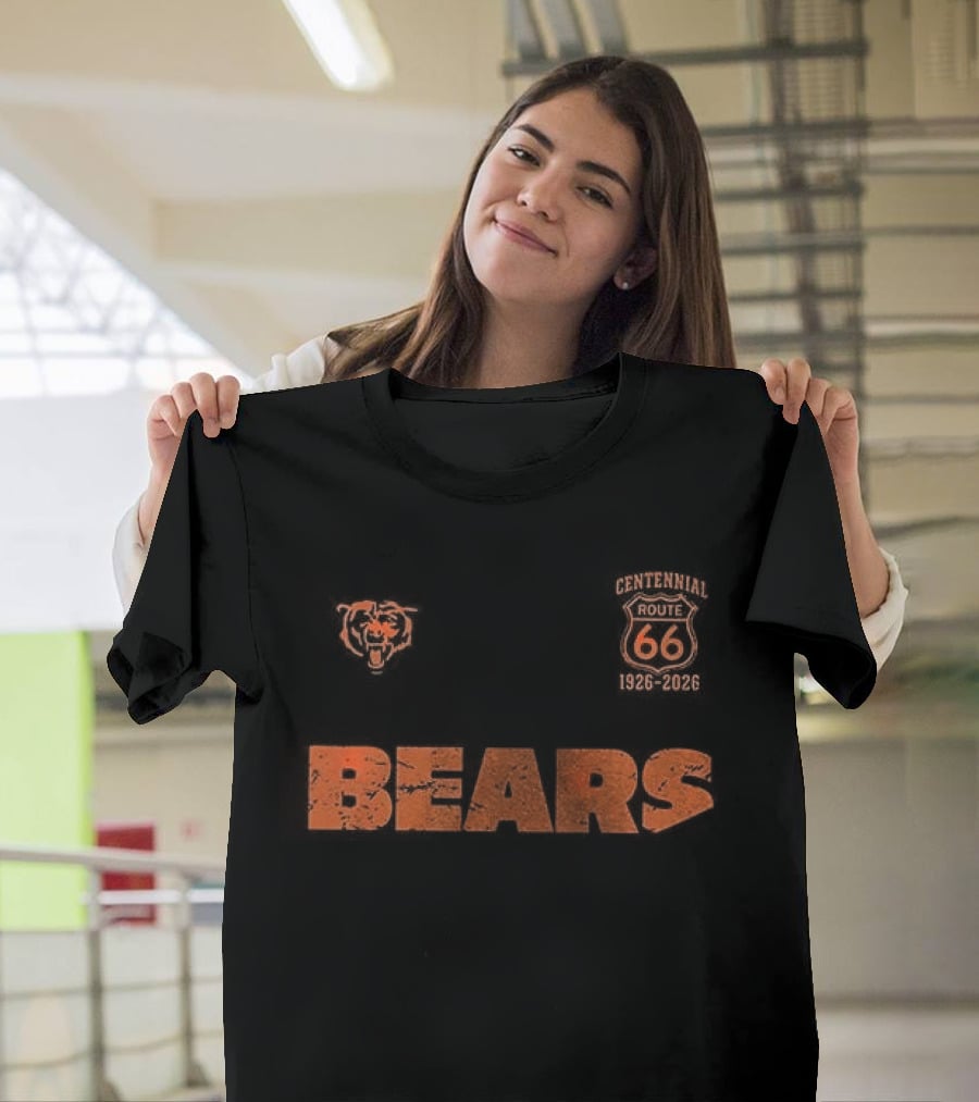 Chicago Bears Route 66 Centennial 100th Anniversary T-Shirt