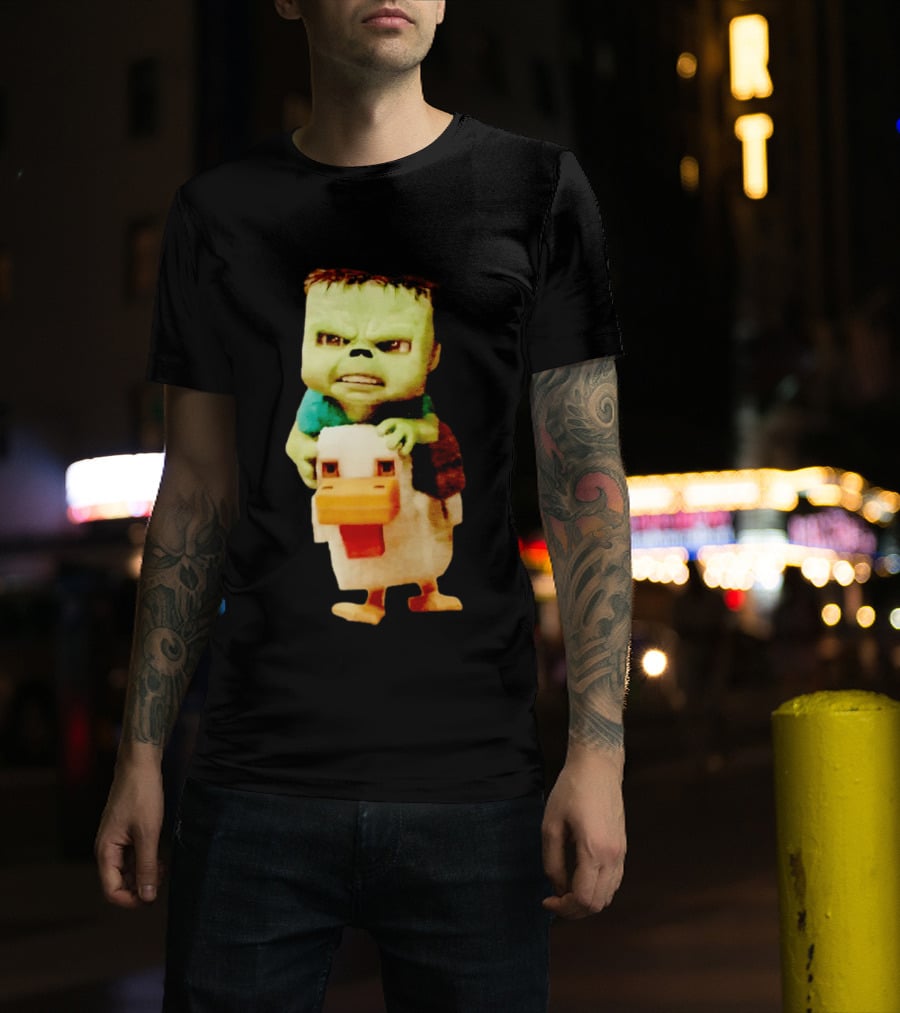 Minecraft Chicken Jockey Frankenstein Mashup T-Shirt