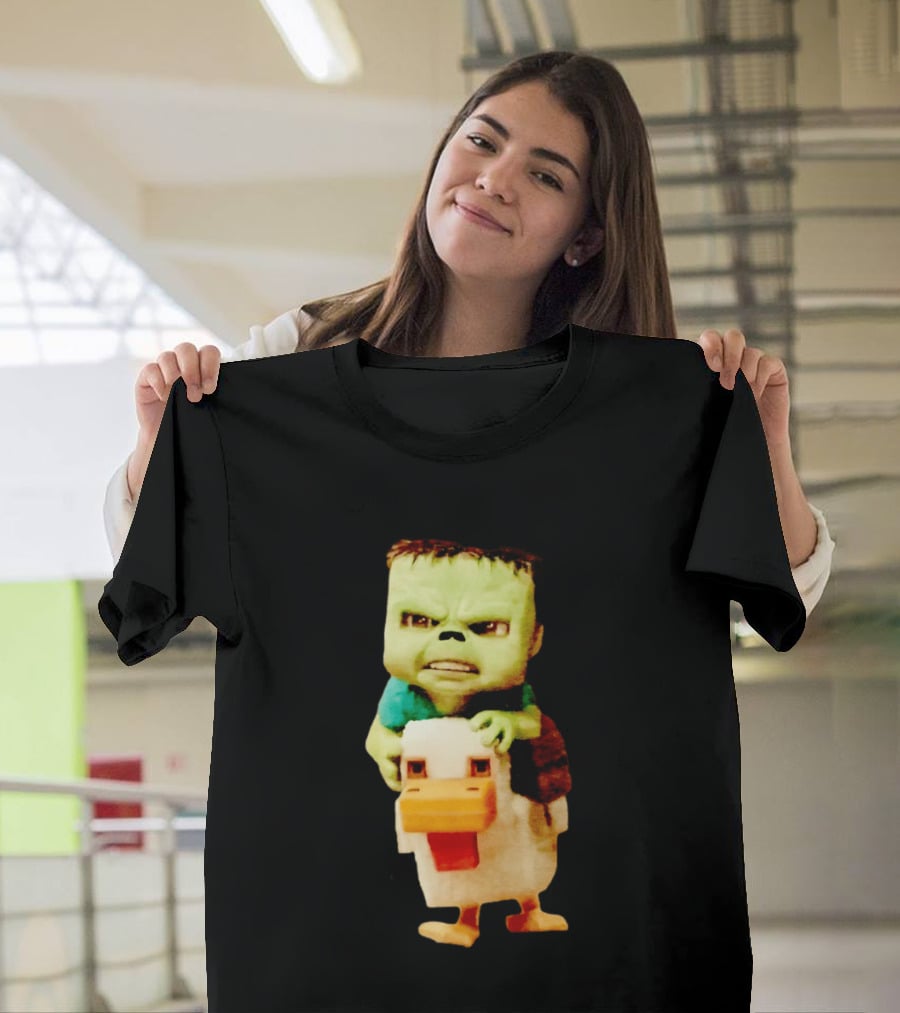 Minecraft Chicken Jockey Frankenstein Mashup T-Shirt
