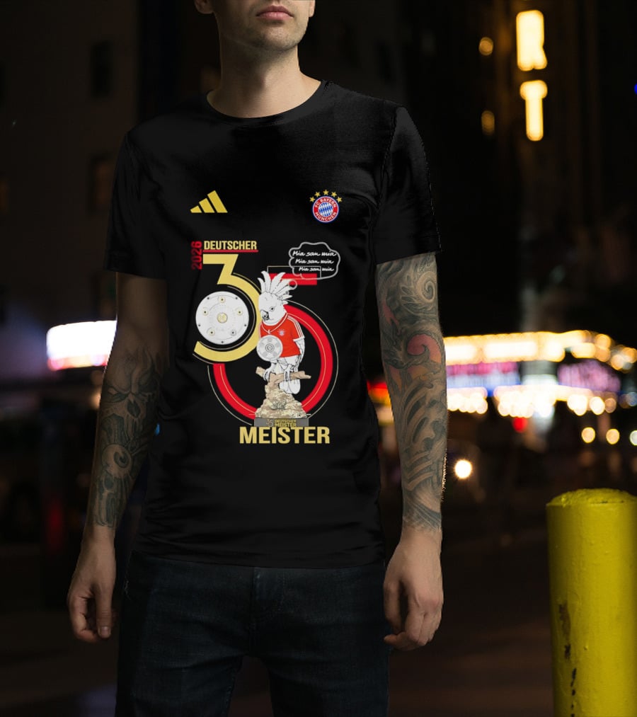 FC Bayern Munich Deutscher Meister 35 Bundes Liga Trophy 2026 T-Shirt
