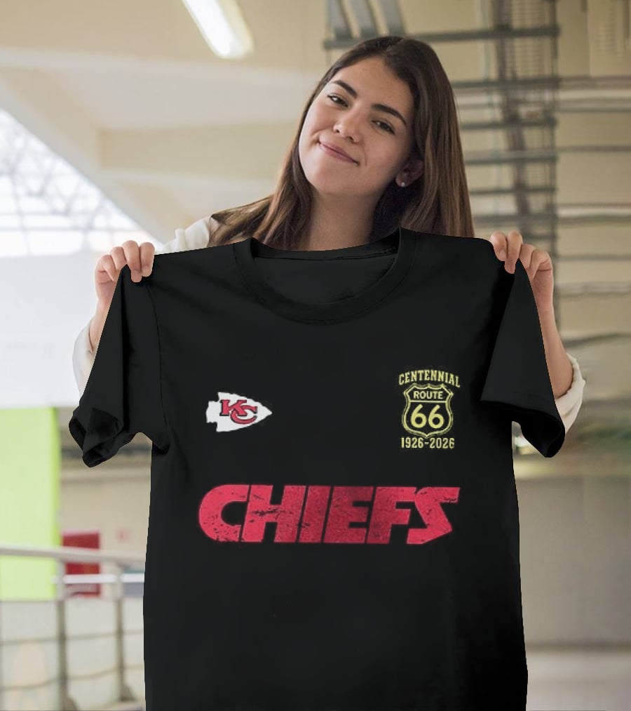 Kansas City Chiefs Route 66 Centennial 100th Anniversary T-Shirt