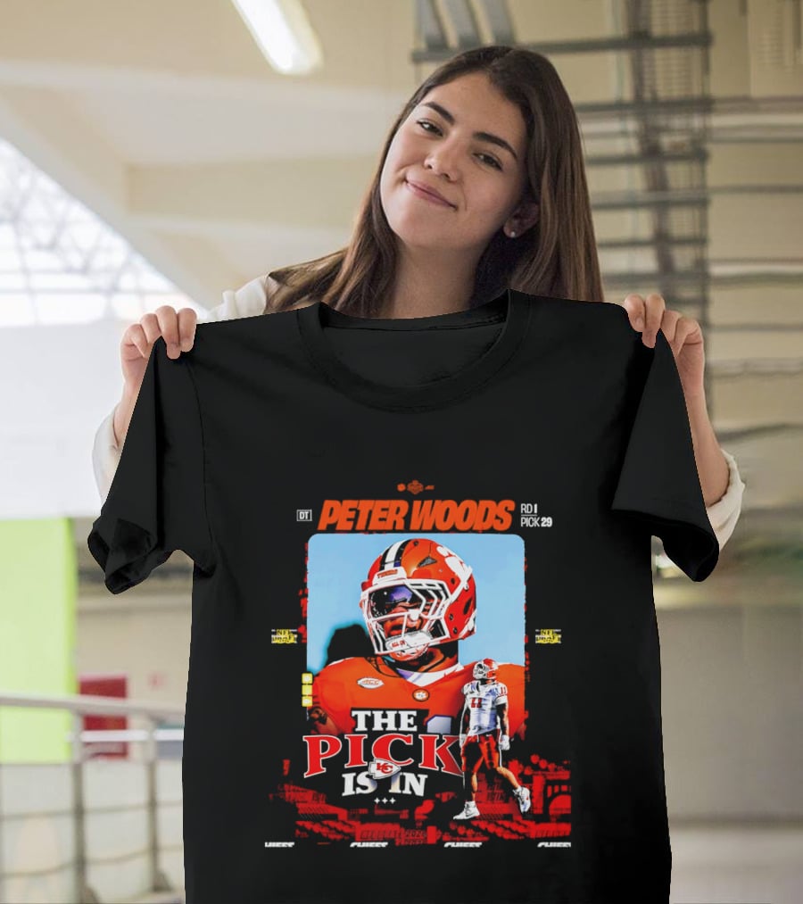 Peter Woods Kansas City Chiefs 2026 NFL Draft Pick No. 29 T-Shirt